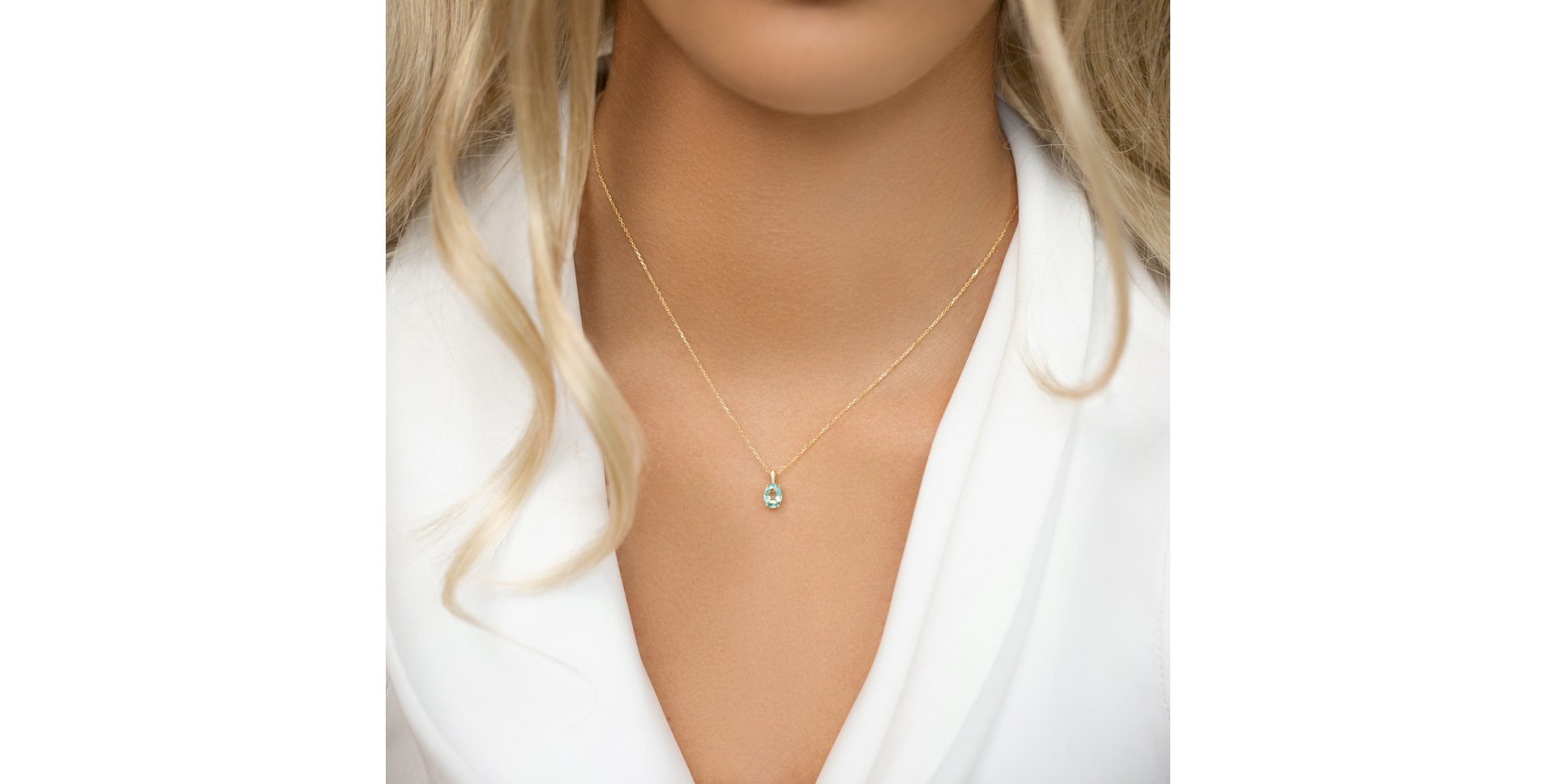 Diamond necklace with  Rhodolith Euphemia