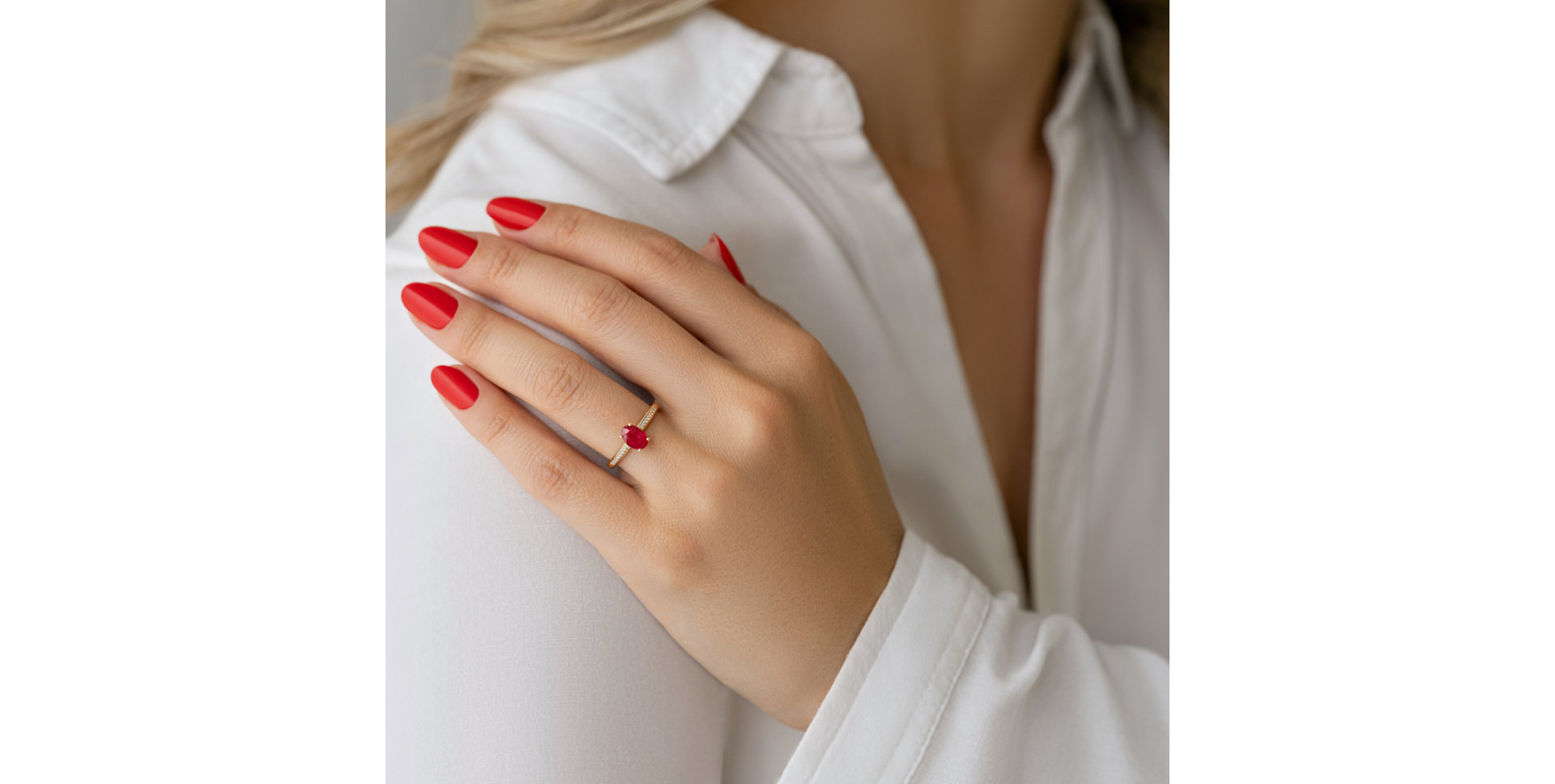 Diamond ring with Morganite Pauline