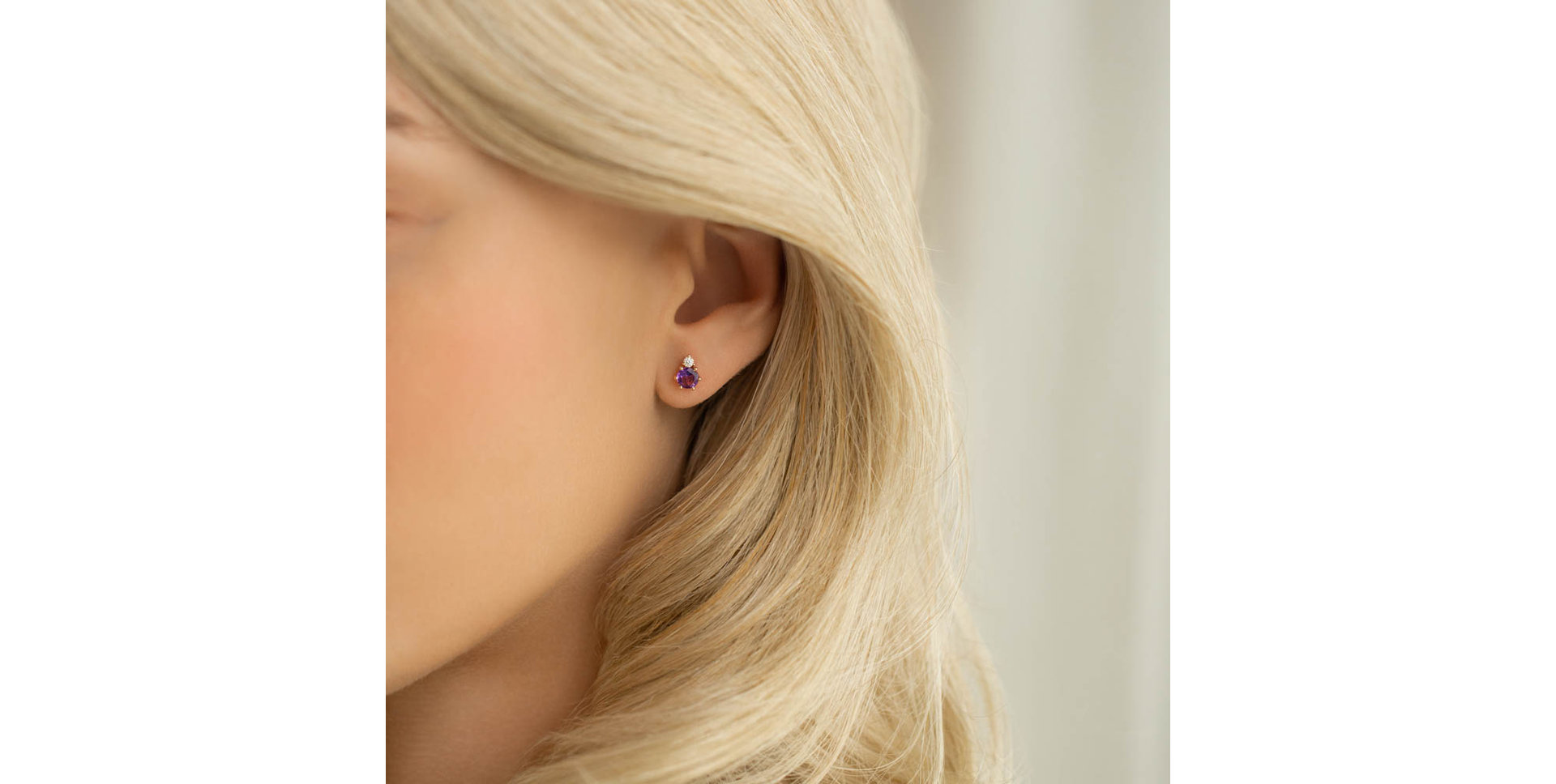 Diamond earrings with Tourmaline Lux