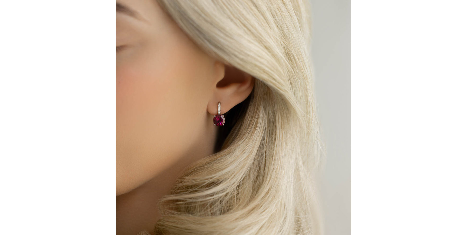 Diamond earrings with Morganite Bethy