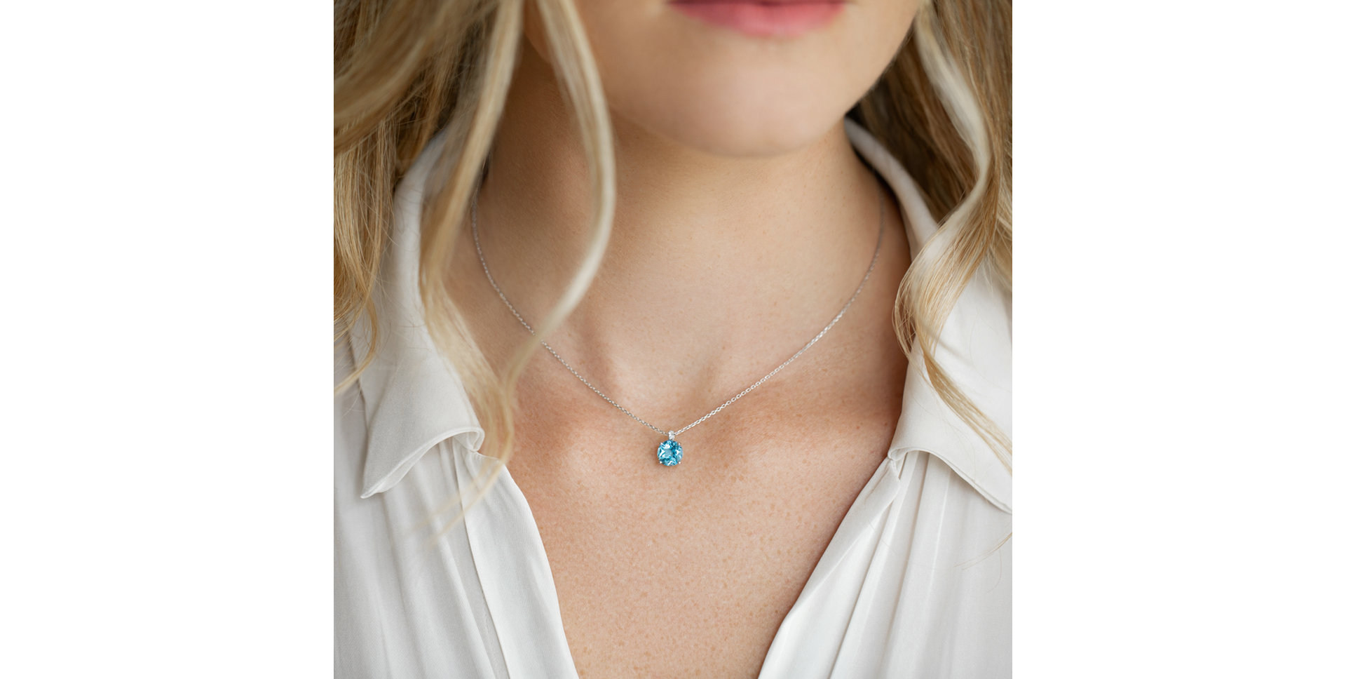 Diamond necklace with Citrine Bethy