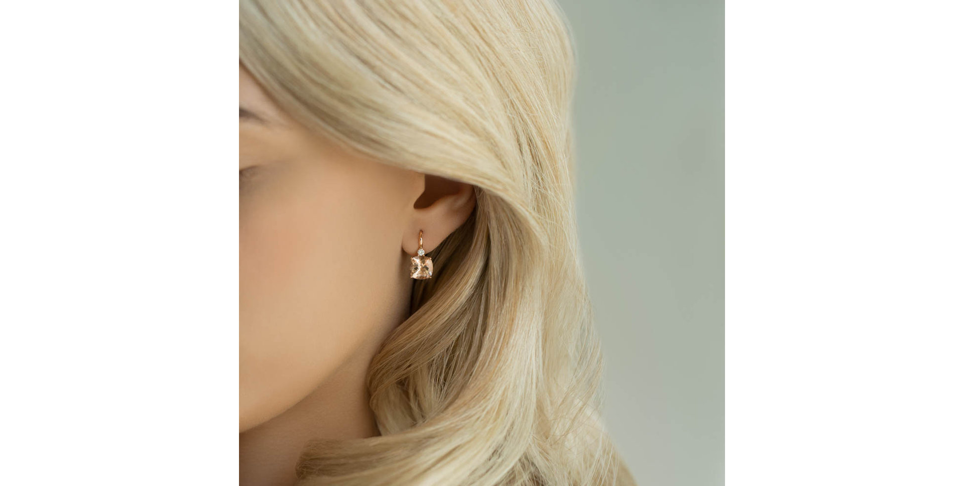 Diamond earrings with Topaz The Duchess