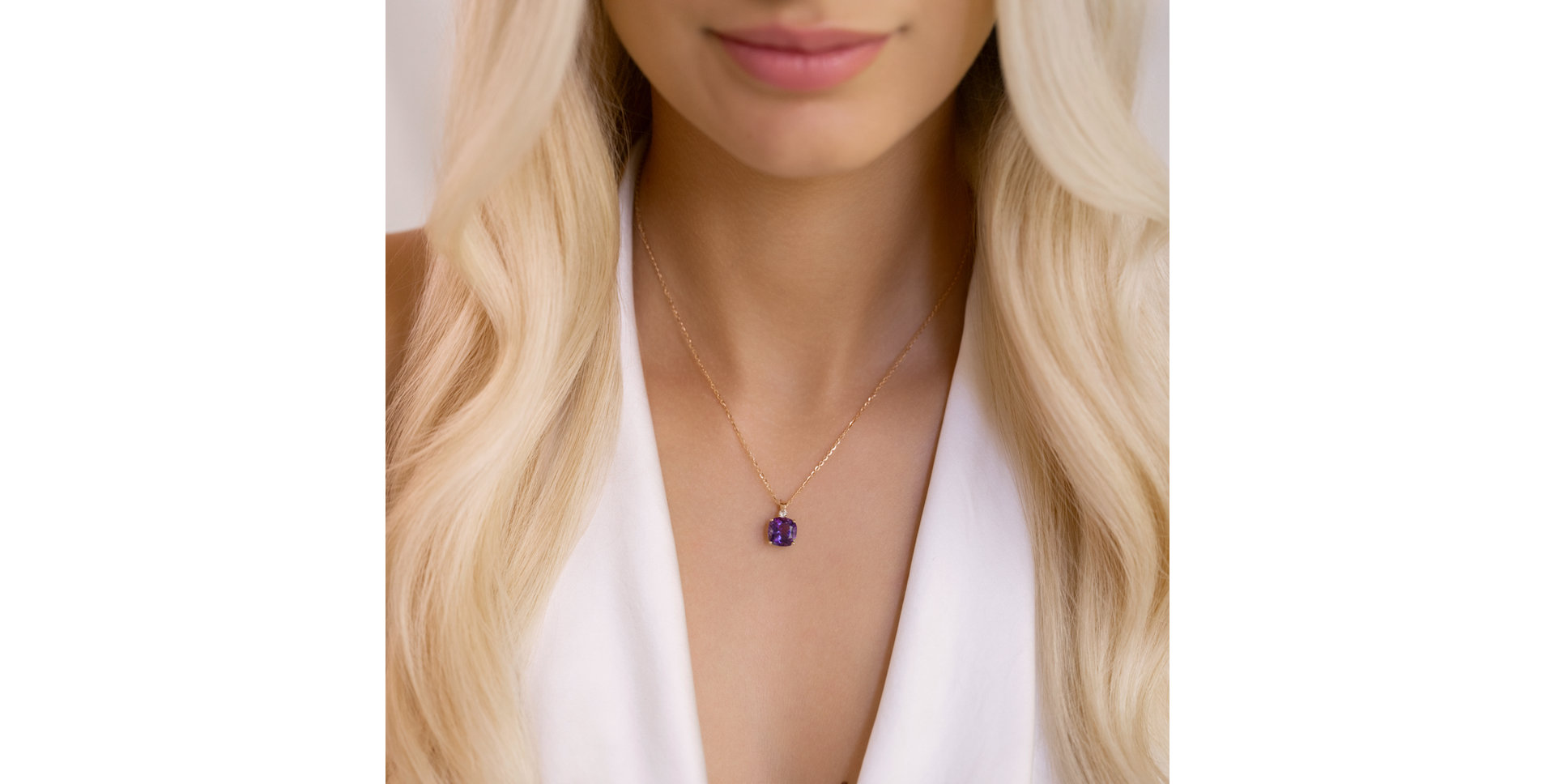 Diamond necklace with Topaz The Duchess
