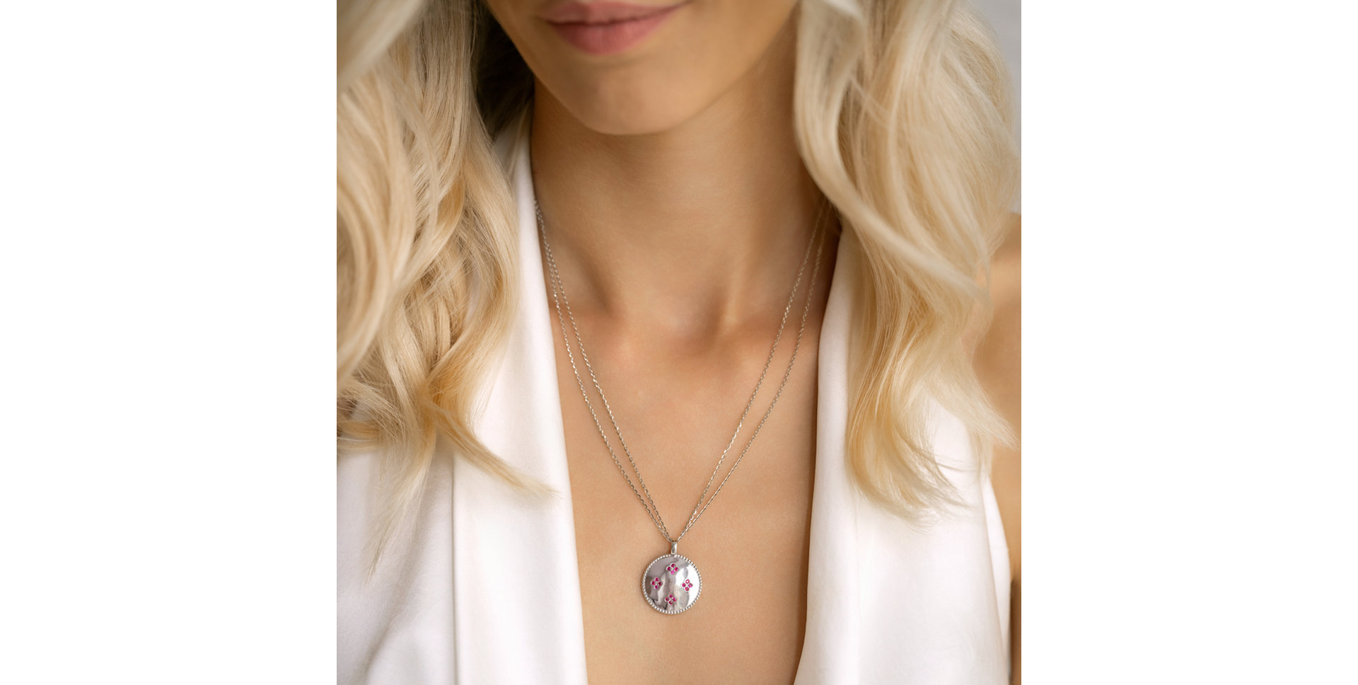 Necklace with Rubies Aveline