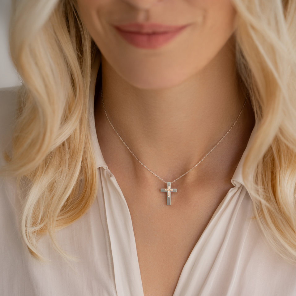 Diamond necklace Cross