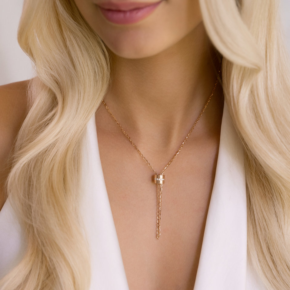 Diamond necklace Infinity Circles