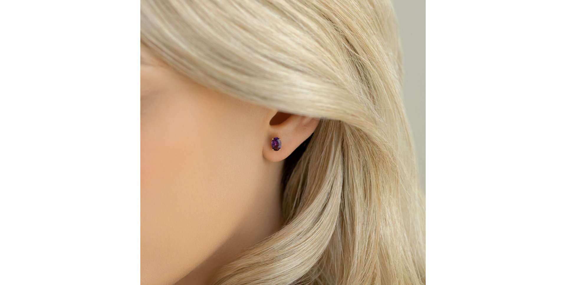 Earrings with Rhodolite Mystic Abyss