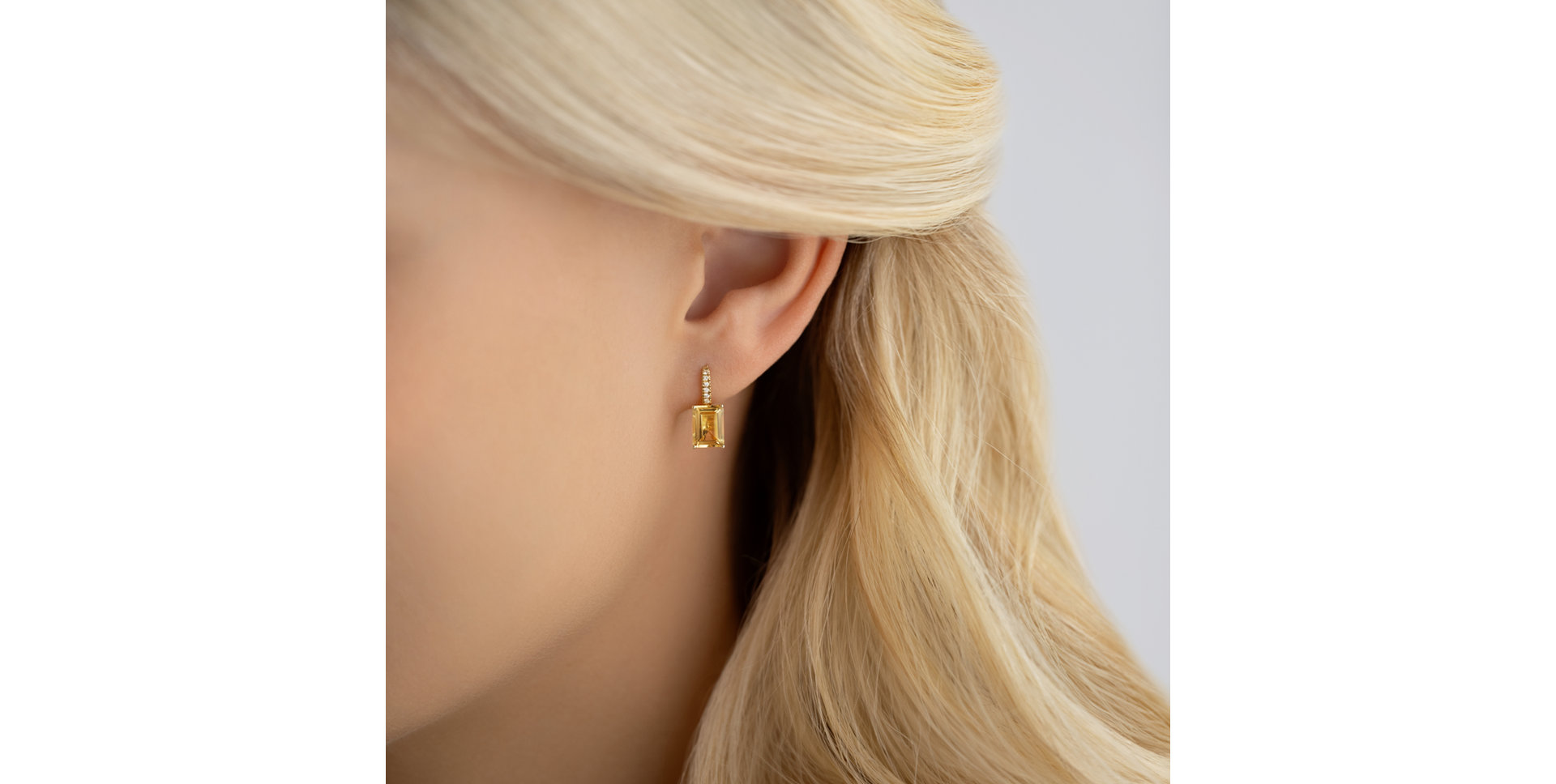 Diamond earrings with Morganite Mireth