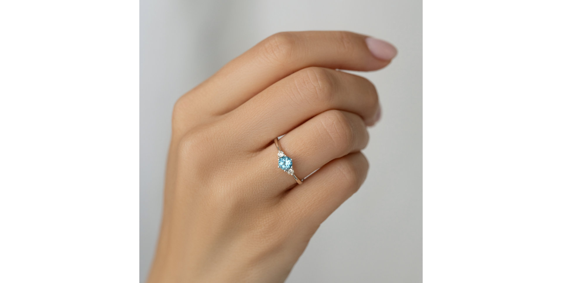 Diamond ring with Citrine Midnight Serenity