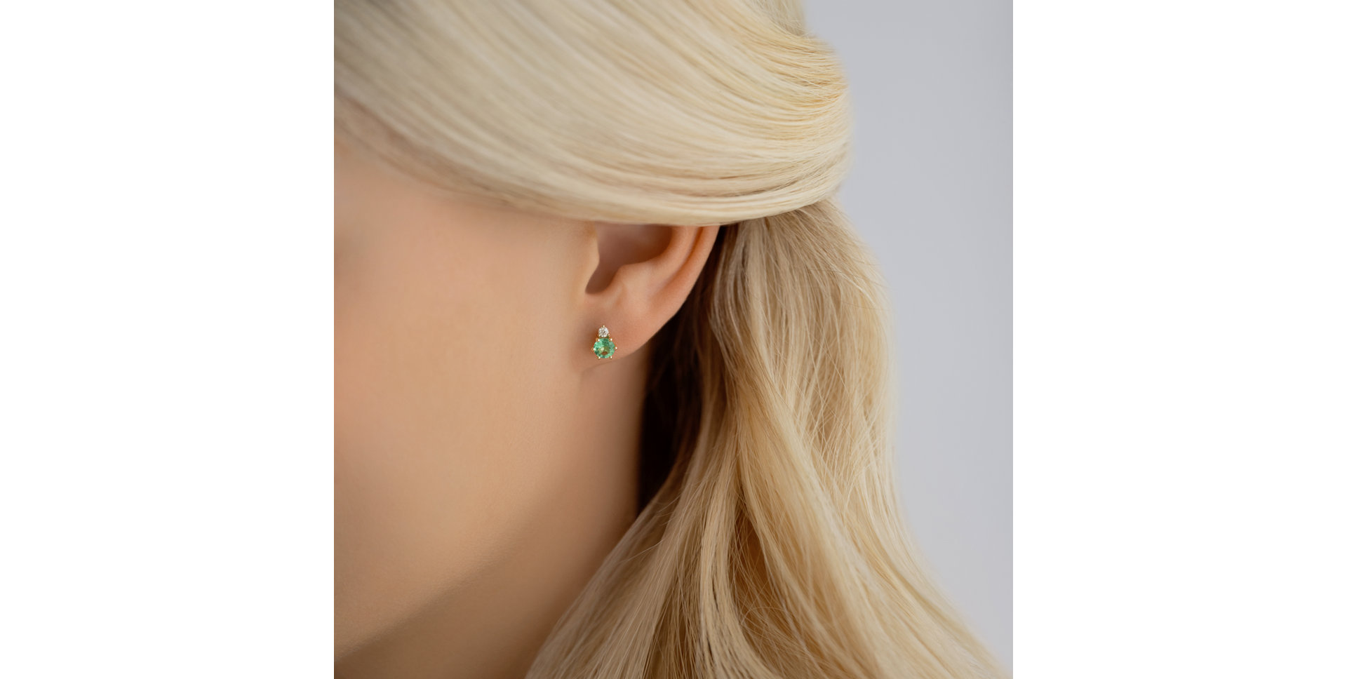 Diamond earrings with Citrine Midnight Serenity