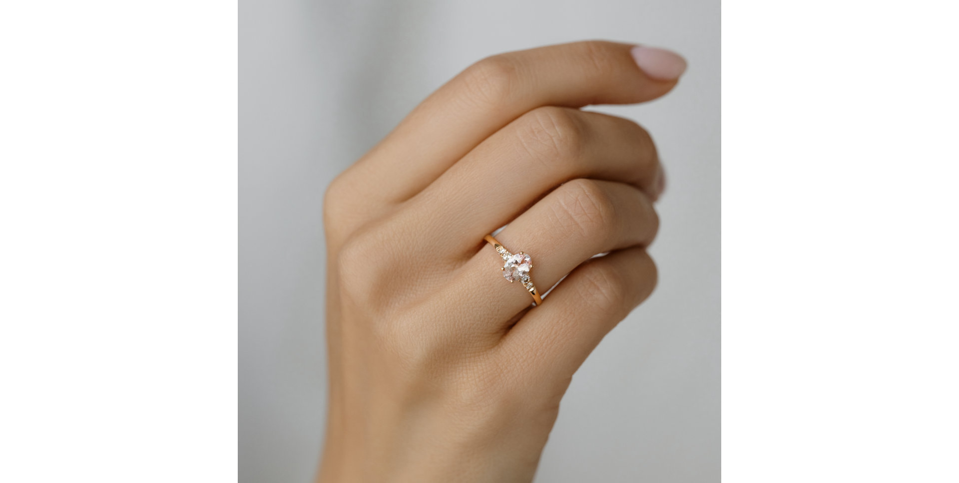 Diamond ring with Amethyst Melisandra