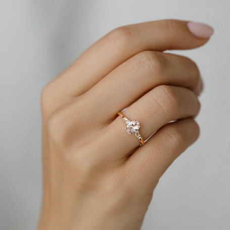 Diamond ring with Morganite Melisandra