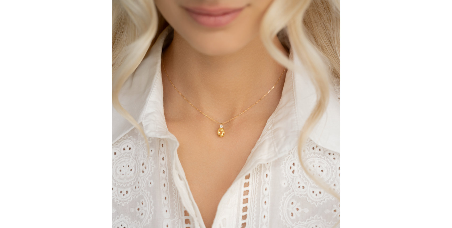 Diamond necklace with Topaz Asuan