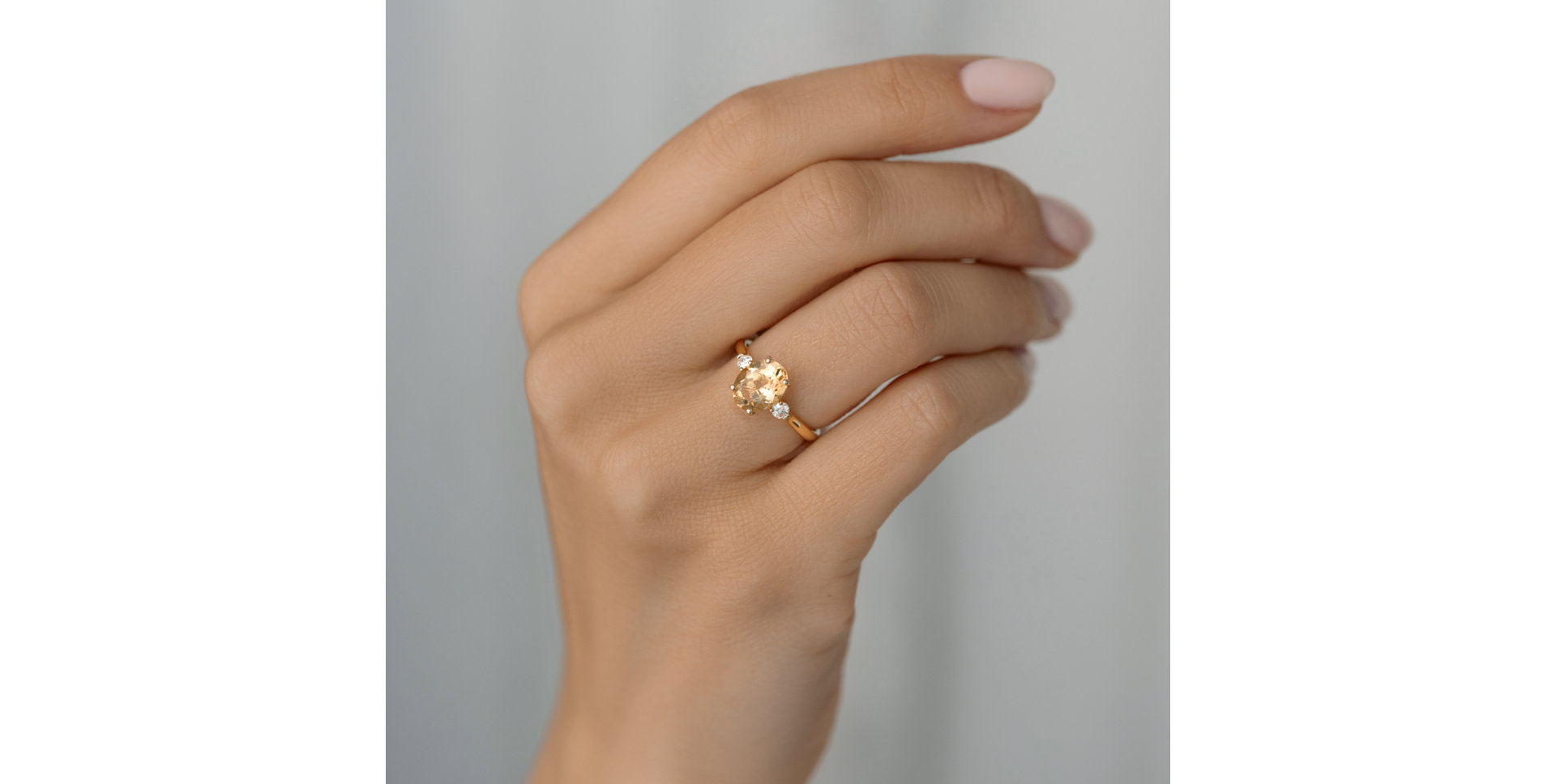 Diamond ring with Amethyst Asuan