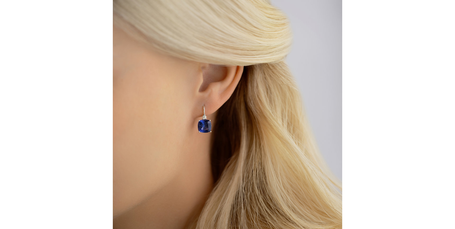 Diamond earrings with Topaz The Countess