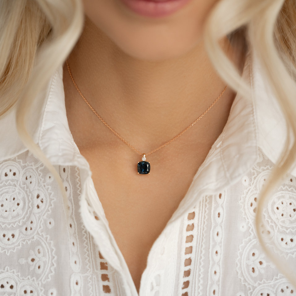 Diamond necklace with Citrine The Countess