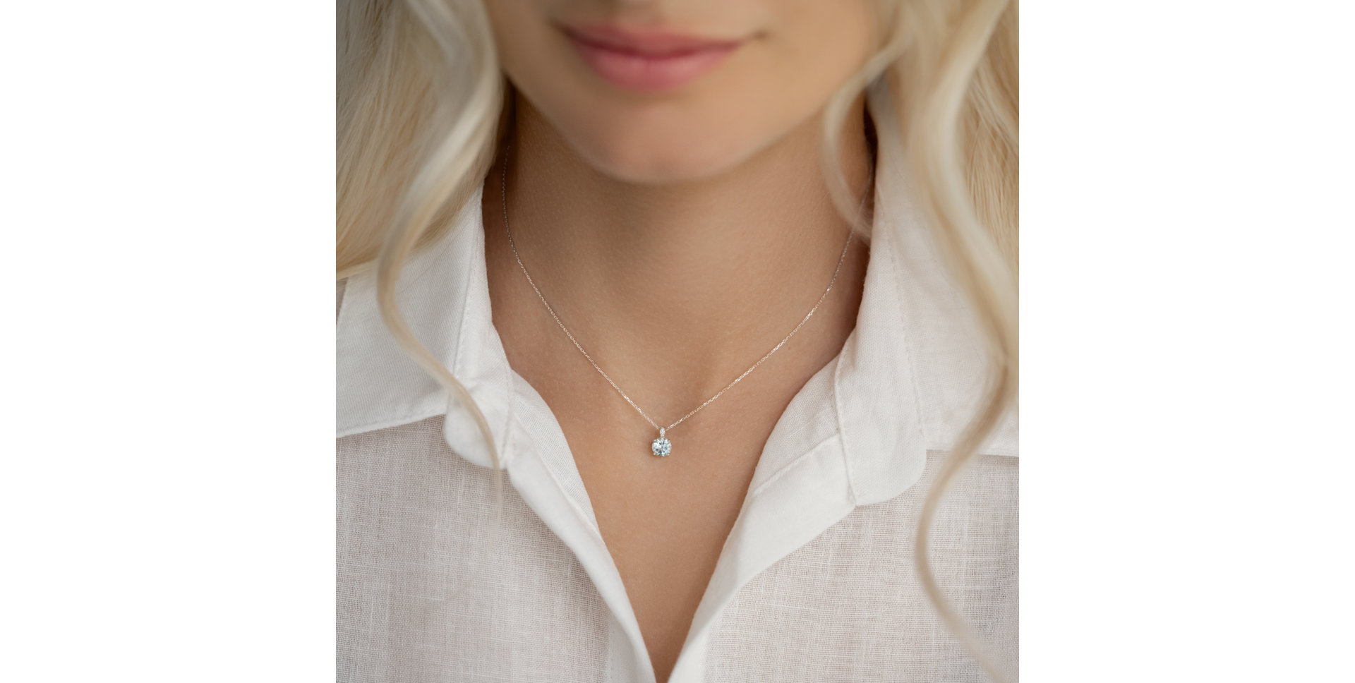 Diamond necklace with Tanzanite Zephyrine