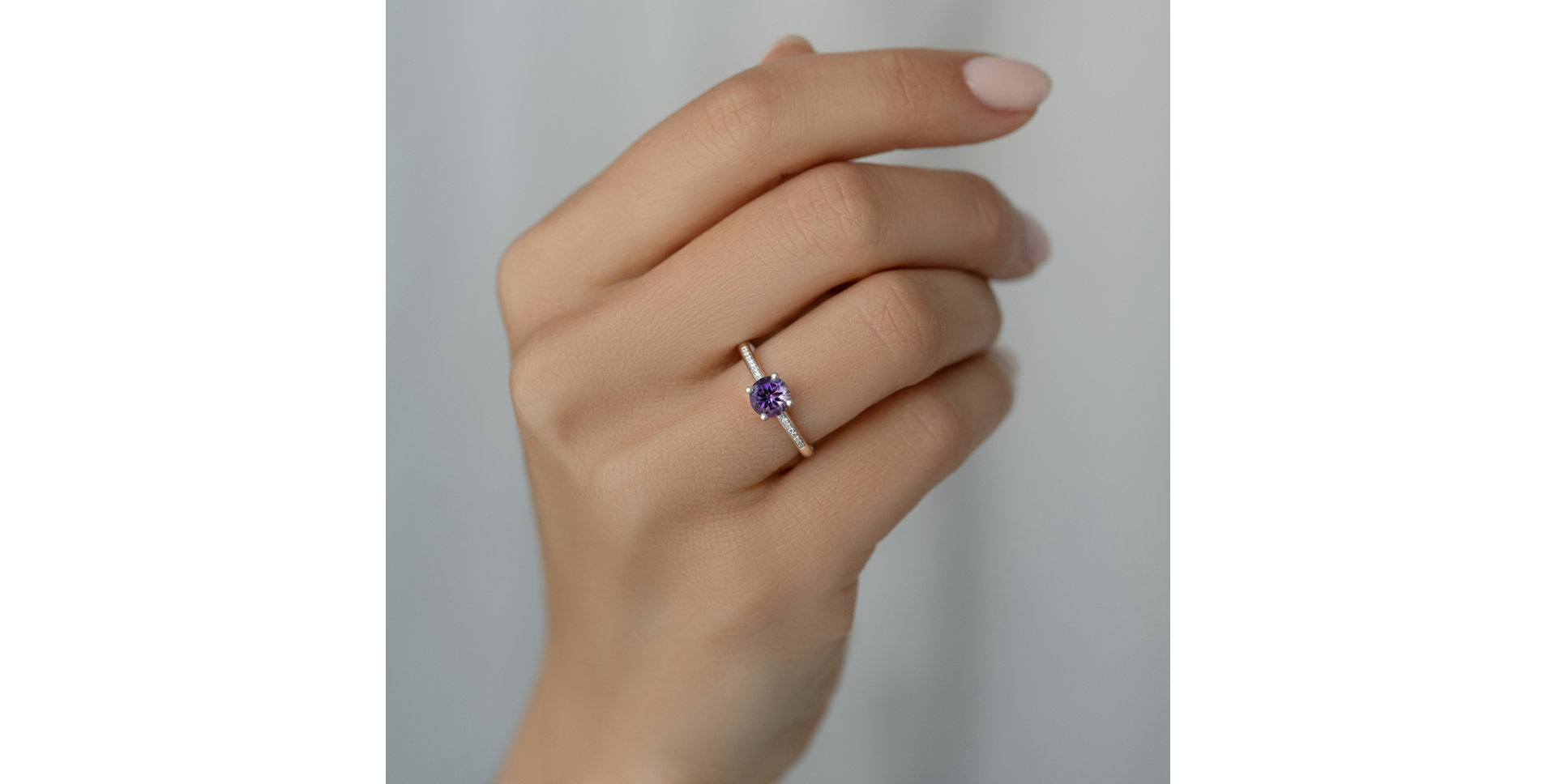 Diamond ring with Topaz Satin