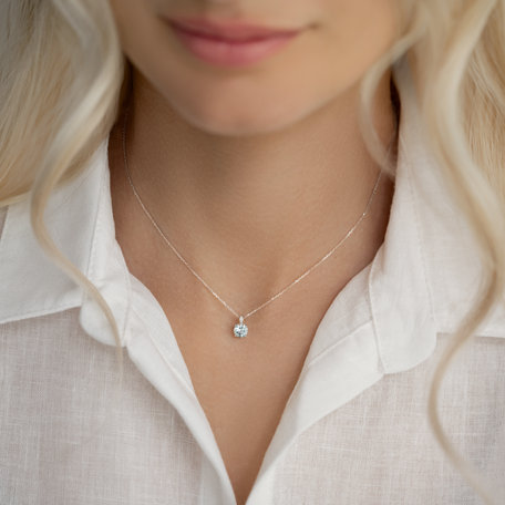 Diamond necklace with Topaz Zephyrine