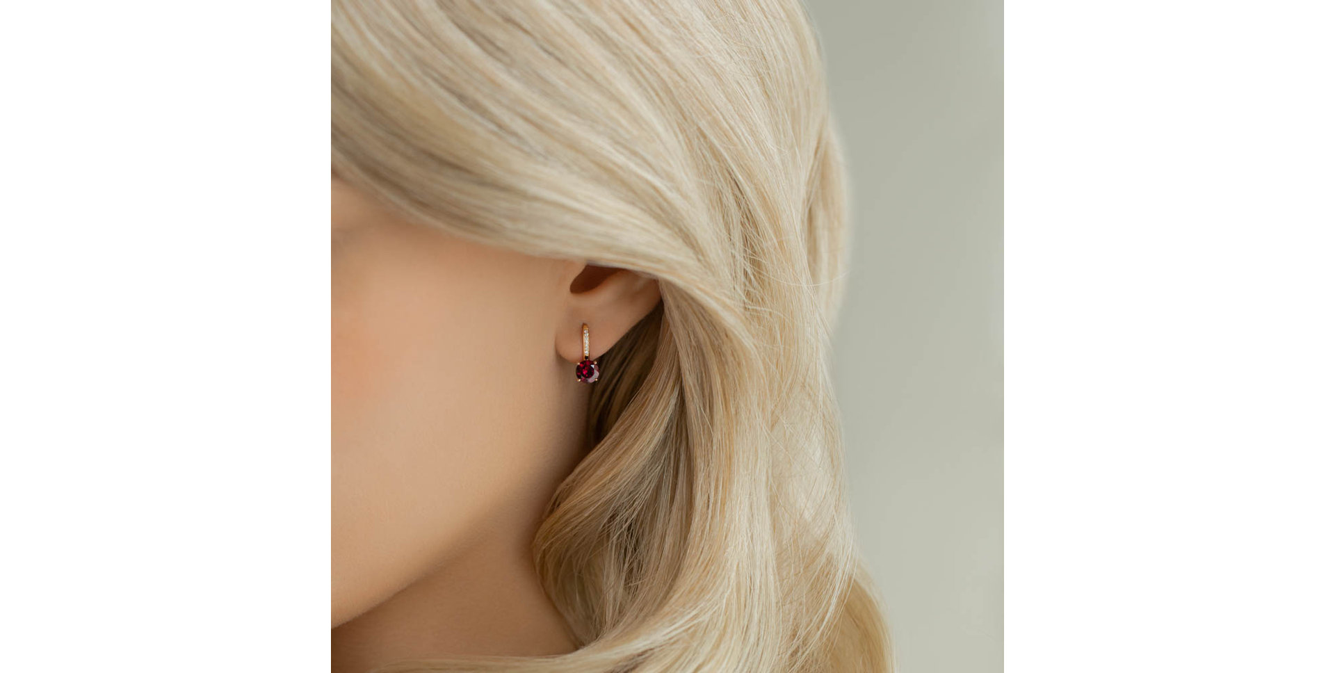 Diamond earrings with Morganite Carleton