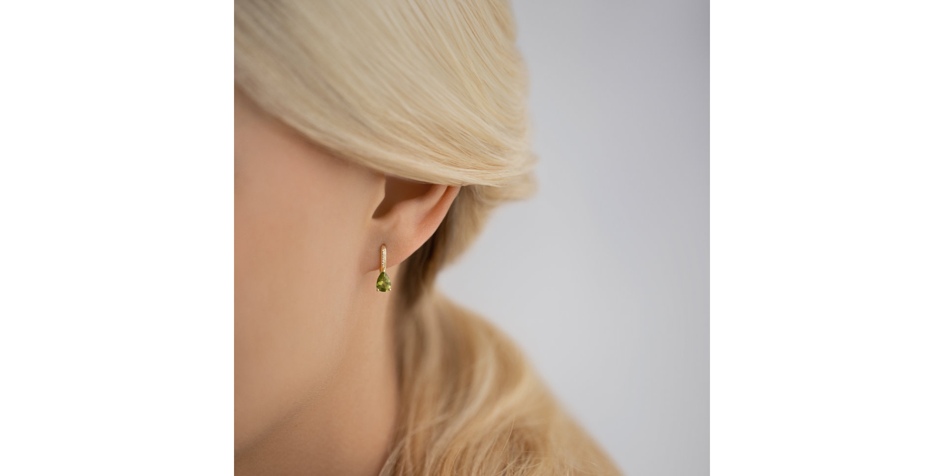 Diamond earrings with Peridote Lauriene