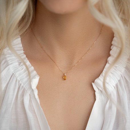 Diamond necklace with Citrine Lauriene