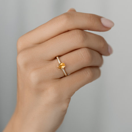 Diamond ring with Morganite Lauriene