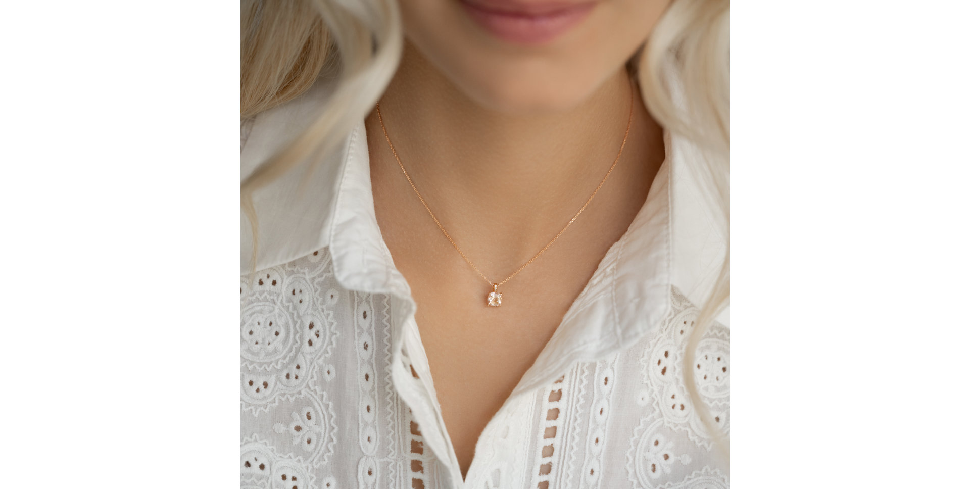 Diamond necklace with Amethyst Amariel