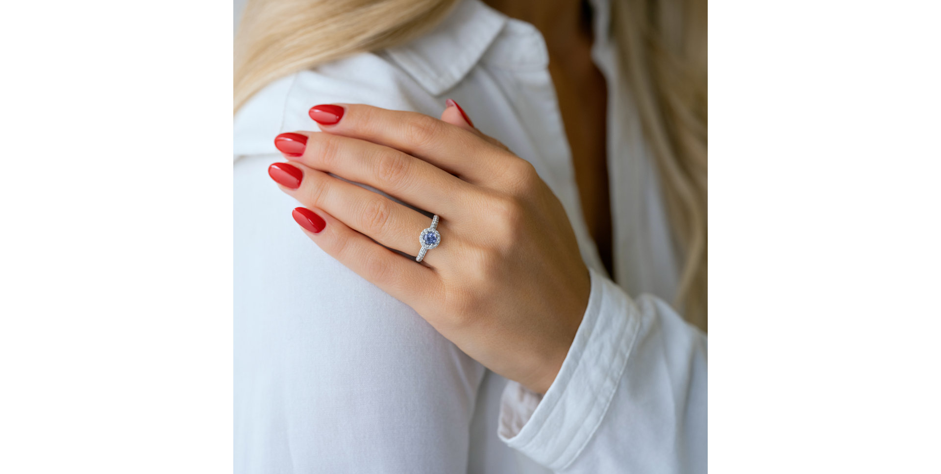Diamond ring with Tanzanite Vairen