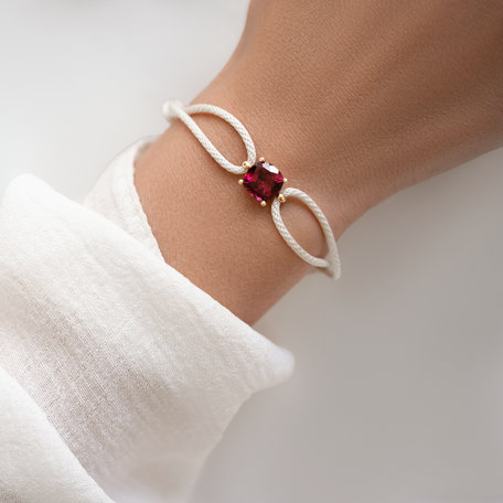 Bracelet with Rhodolite Faith