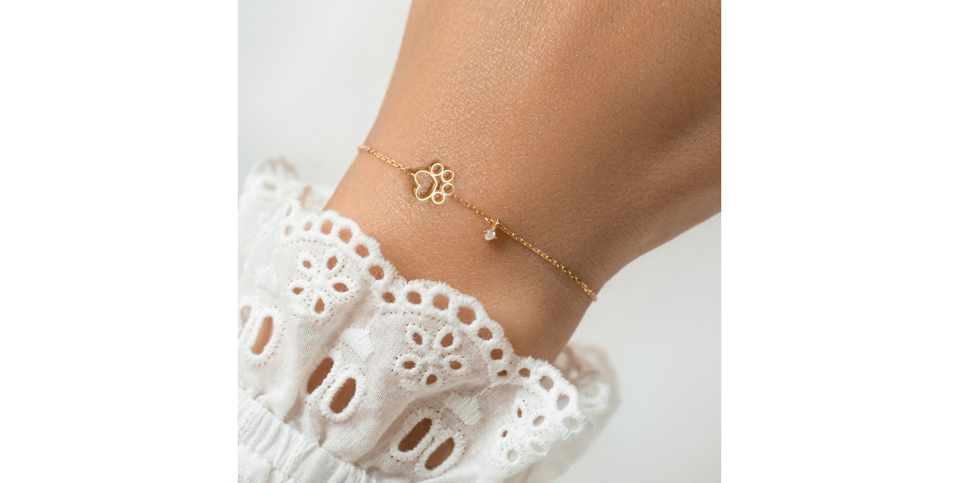 Diamond bracelet Lovely Paw