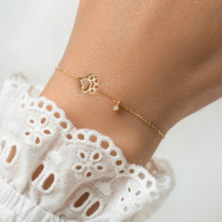 Diamond bracelet Lovely Paw