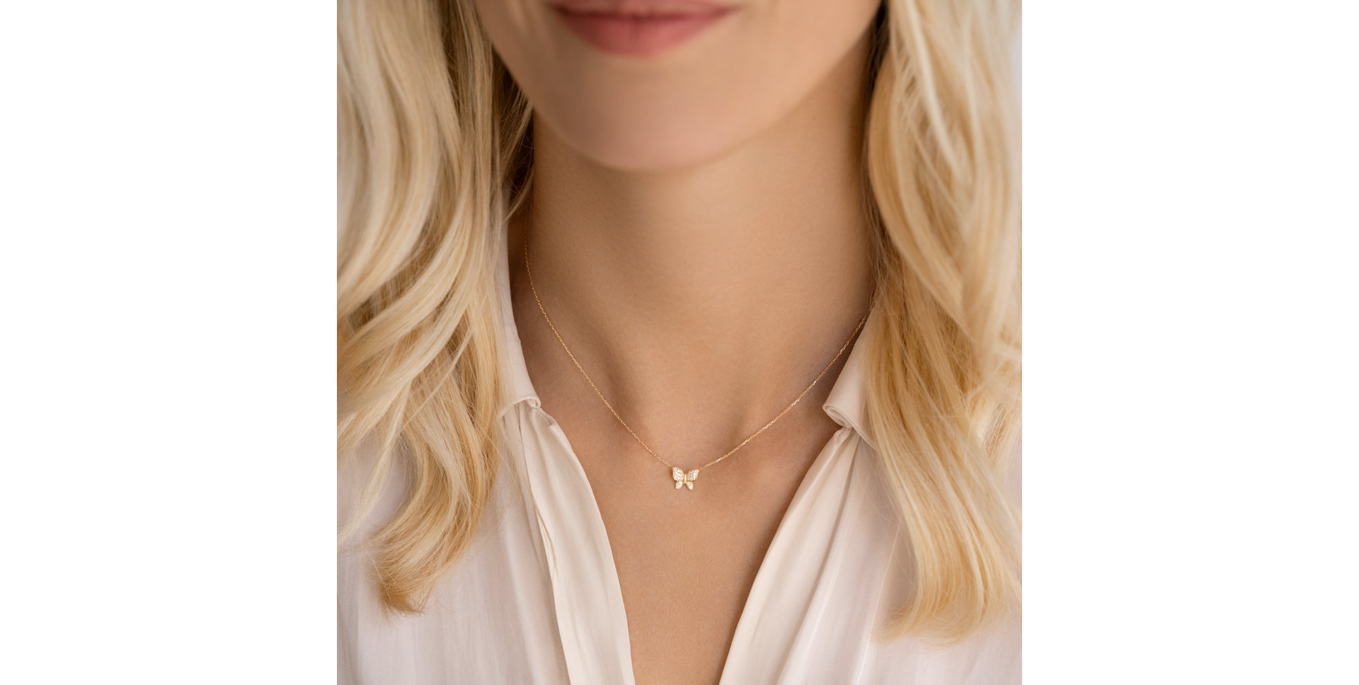 Diamond necklace Butterfly Touch