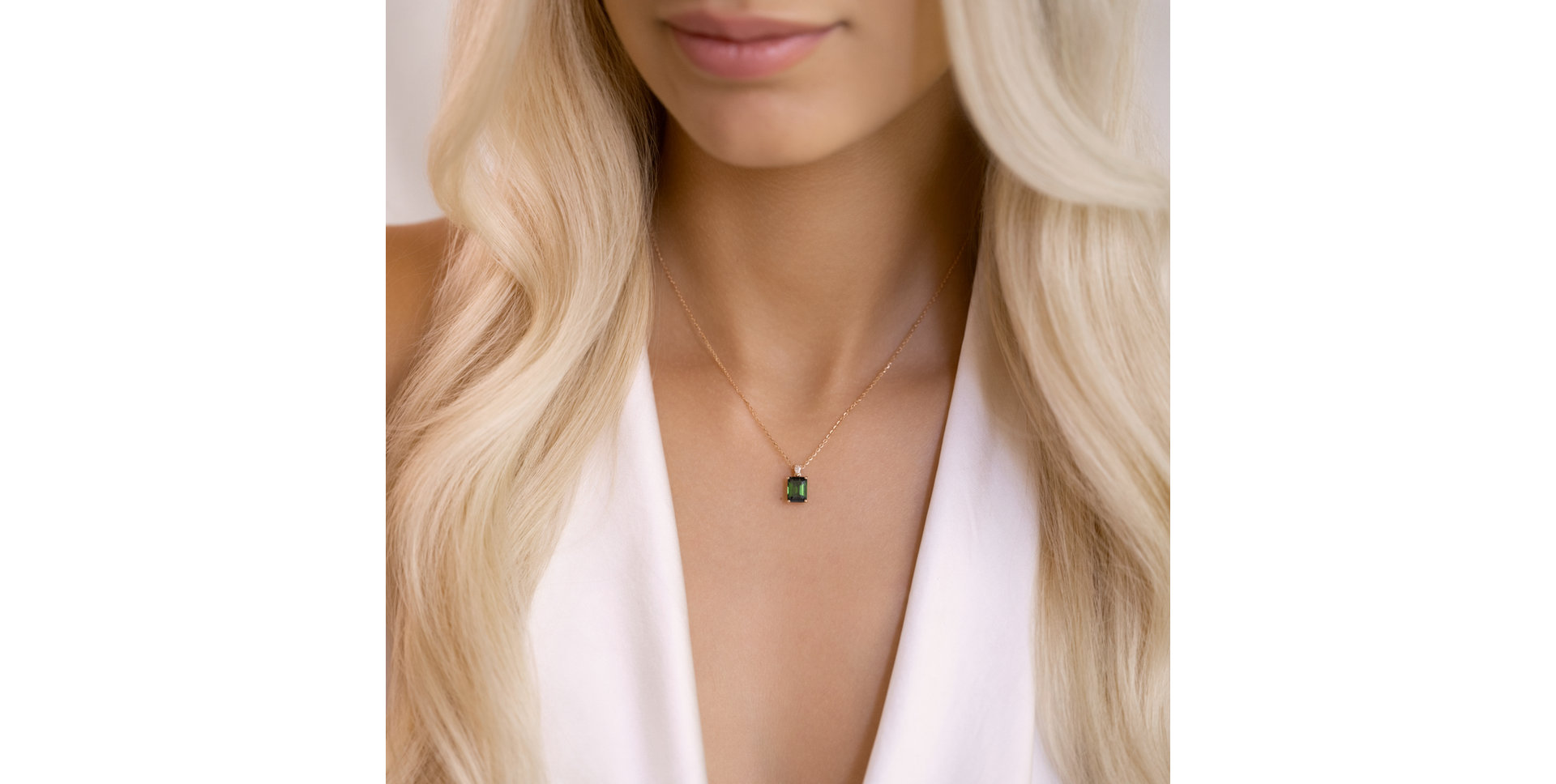Diamond necklace with Tourmaline Royal Cordelia