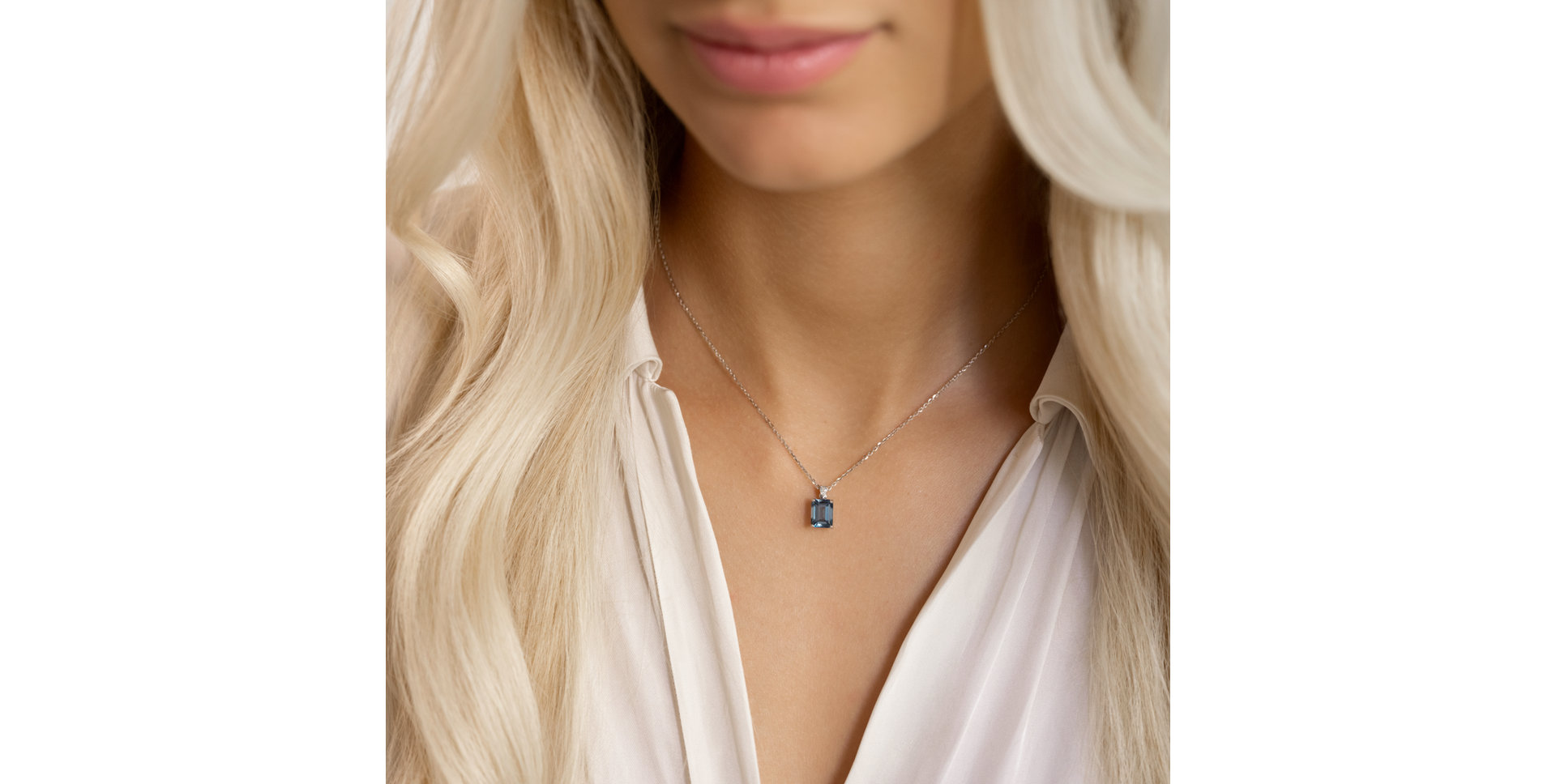 Diamond necklace with Tourmaline Royal Cordelia