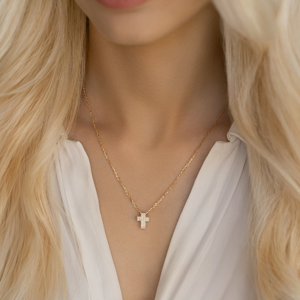 Diamond necklace Divine Cross