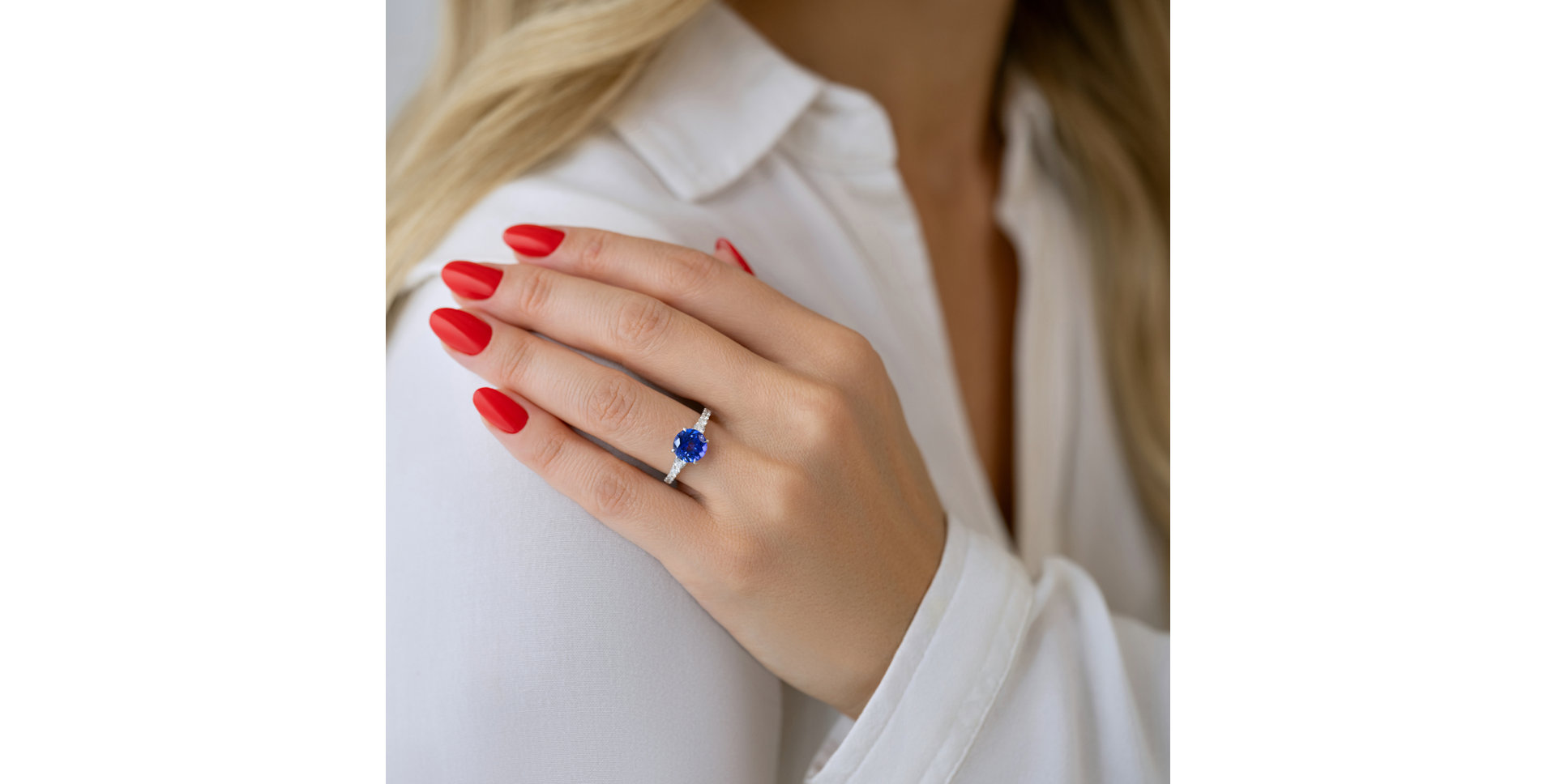 Diamond ring with Tanzanite Alaric