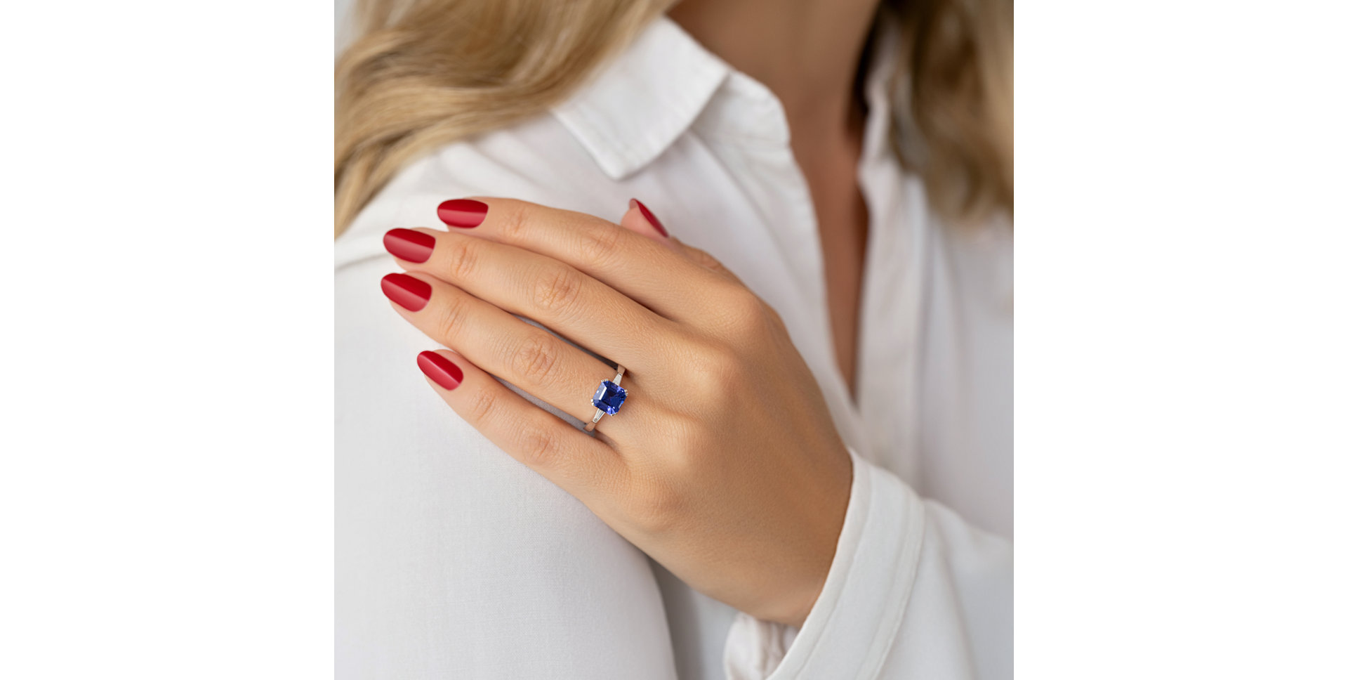 Diamond ring with Tanzanite Wilfredian