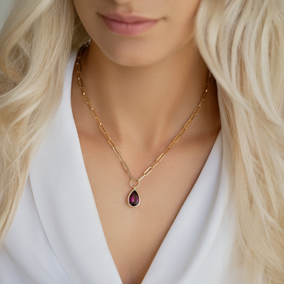 Necklace with Rhodolite Mrs.Vivienne