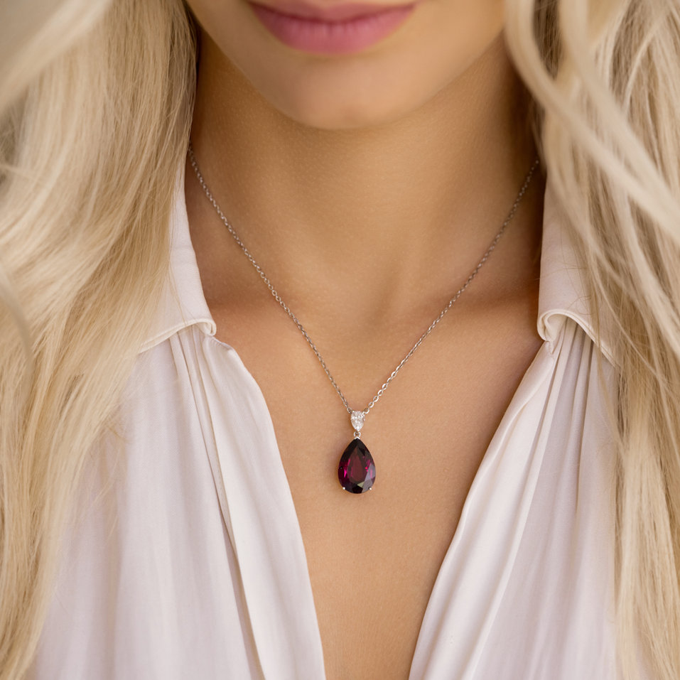 Diamond necklace with Tourmaline Talyra