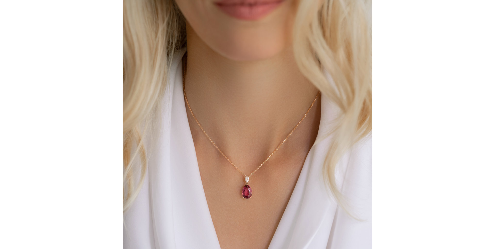 Diamond necklace with Tourmaline Talyra