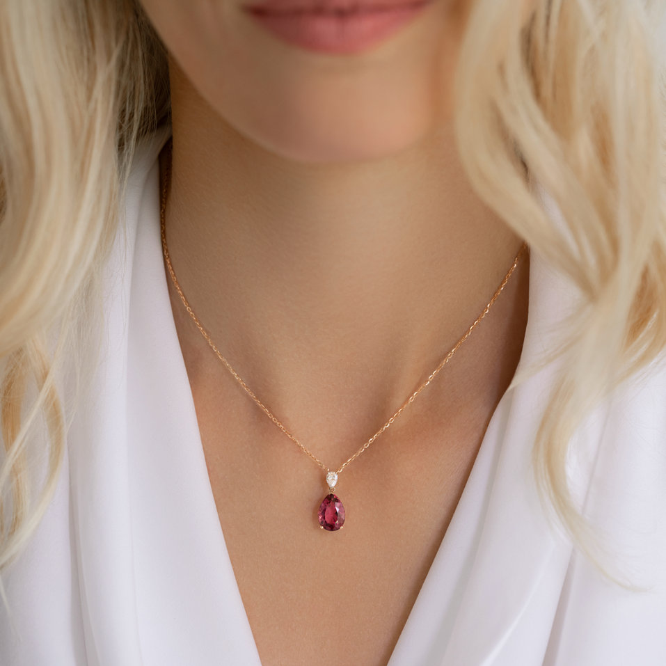 Diamond necklace with Tourmaline Talyra