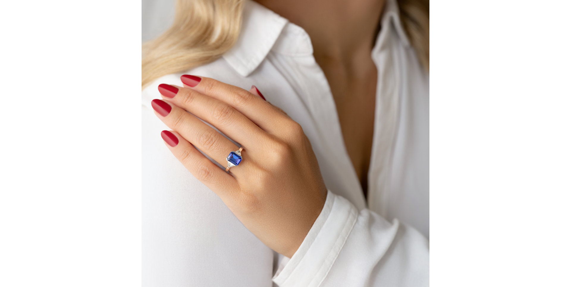 Diamond ring with Tanzanite Moonlit Promise