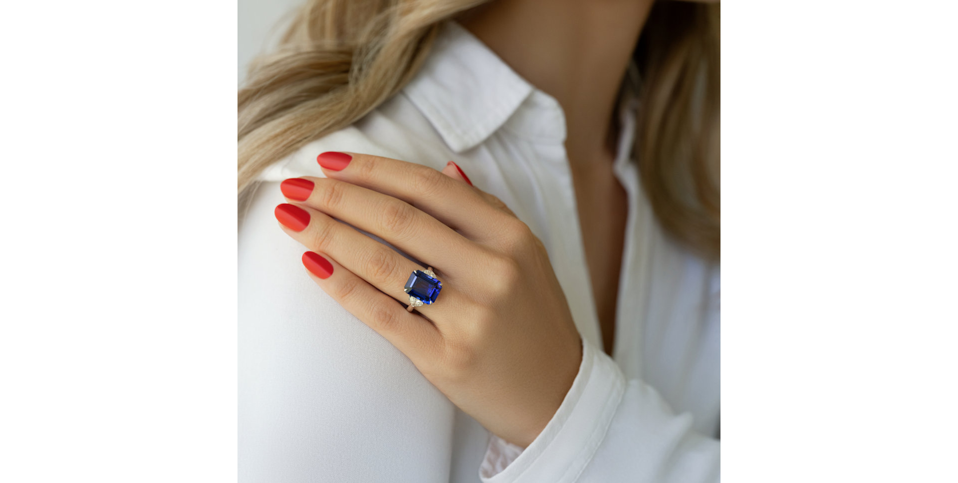 Diamond ring with Tanzanite Egbert