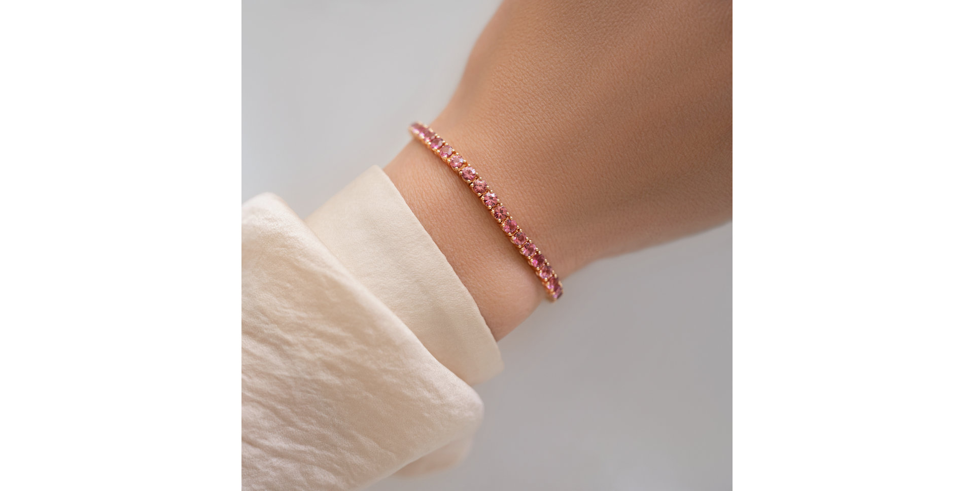 Bracelet with Rhodolite Infinite Glow
