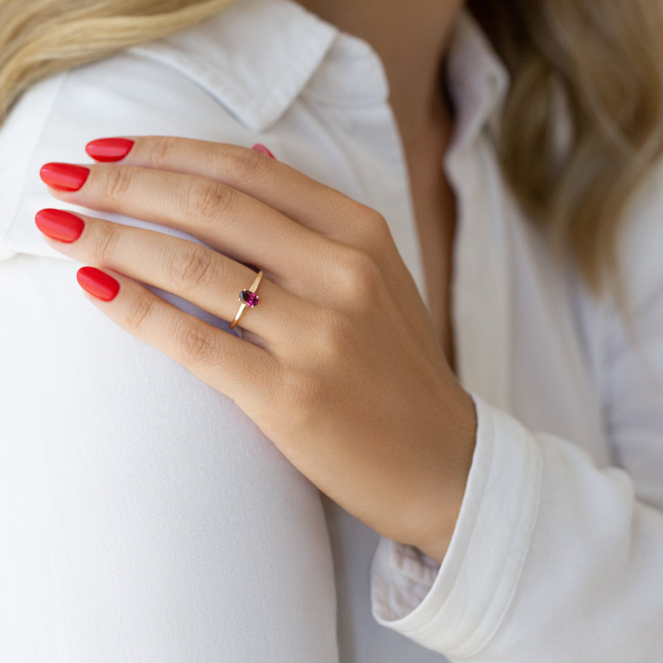 Ring with Ruby Mystic Abyss