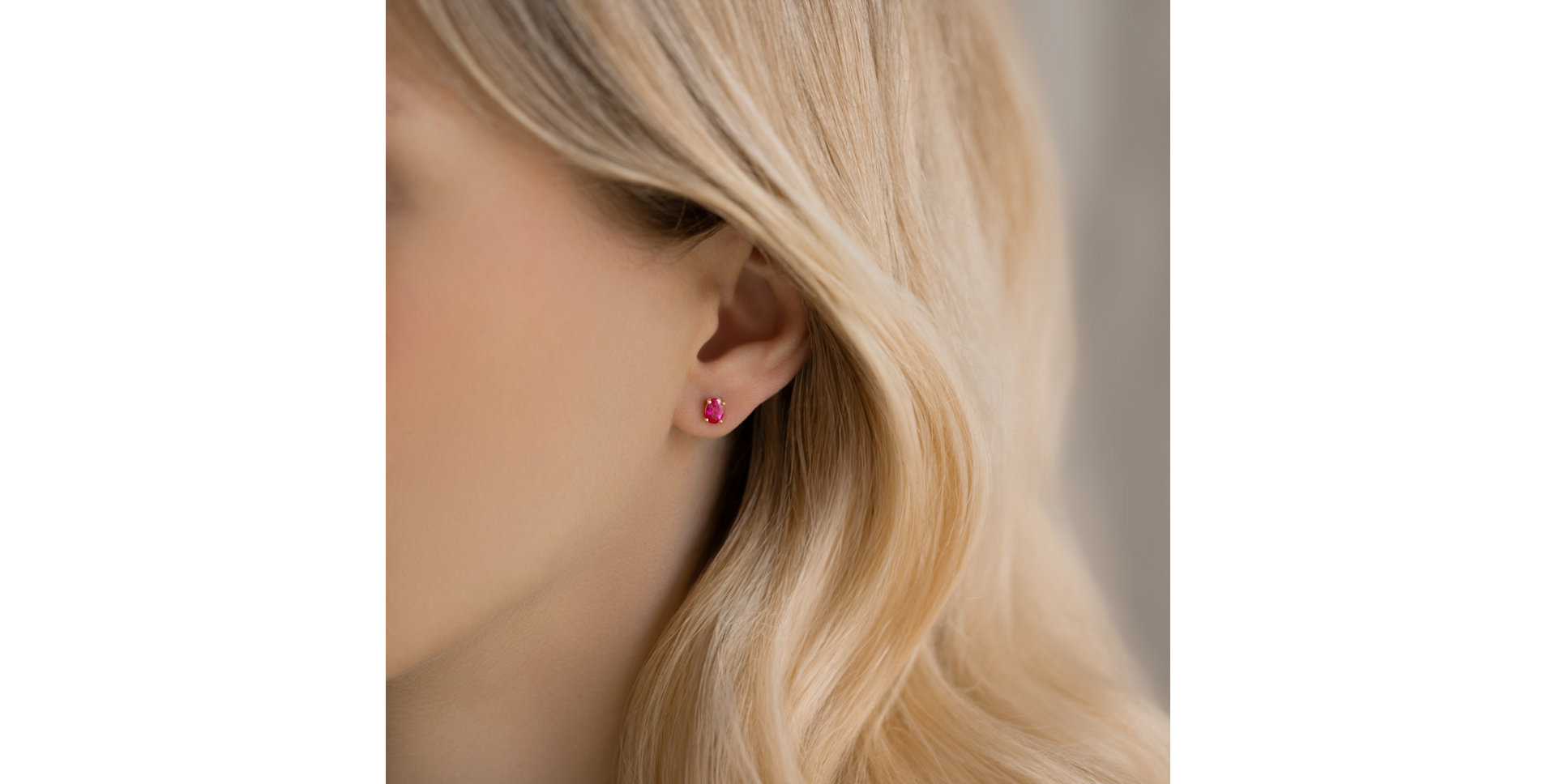 Earrings with Ruby Mystic Abyss