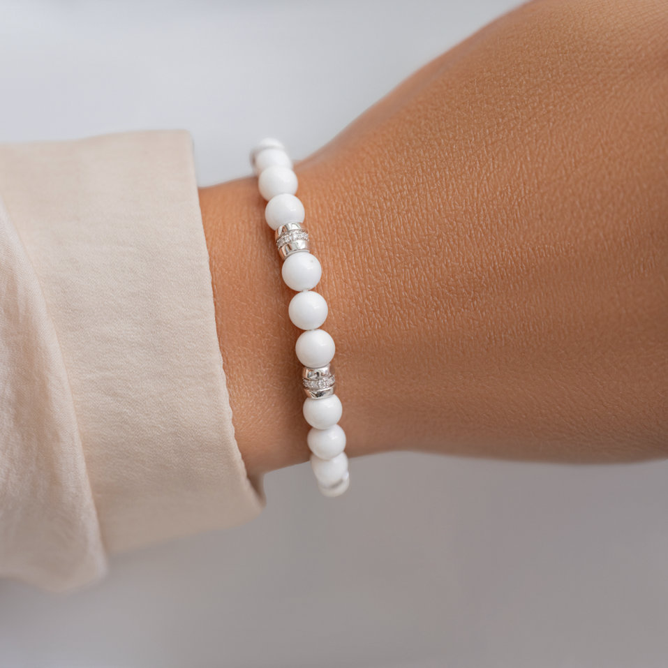 Diamond bracelet with Agates Moonlace