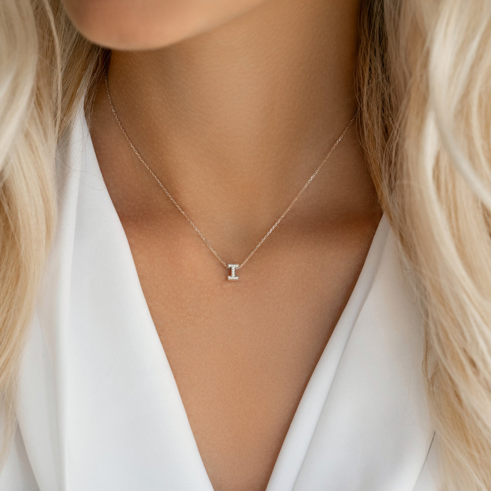 Diamond pendant Twinkling  Letter