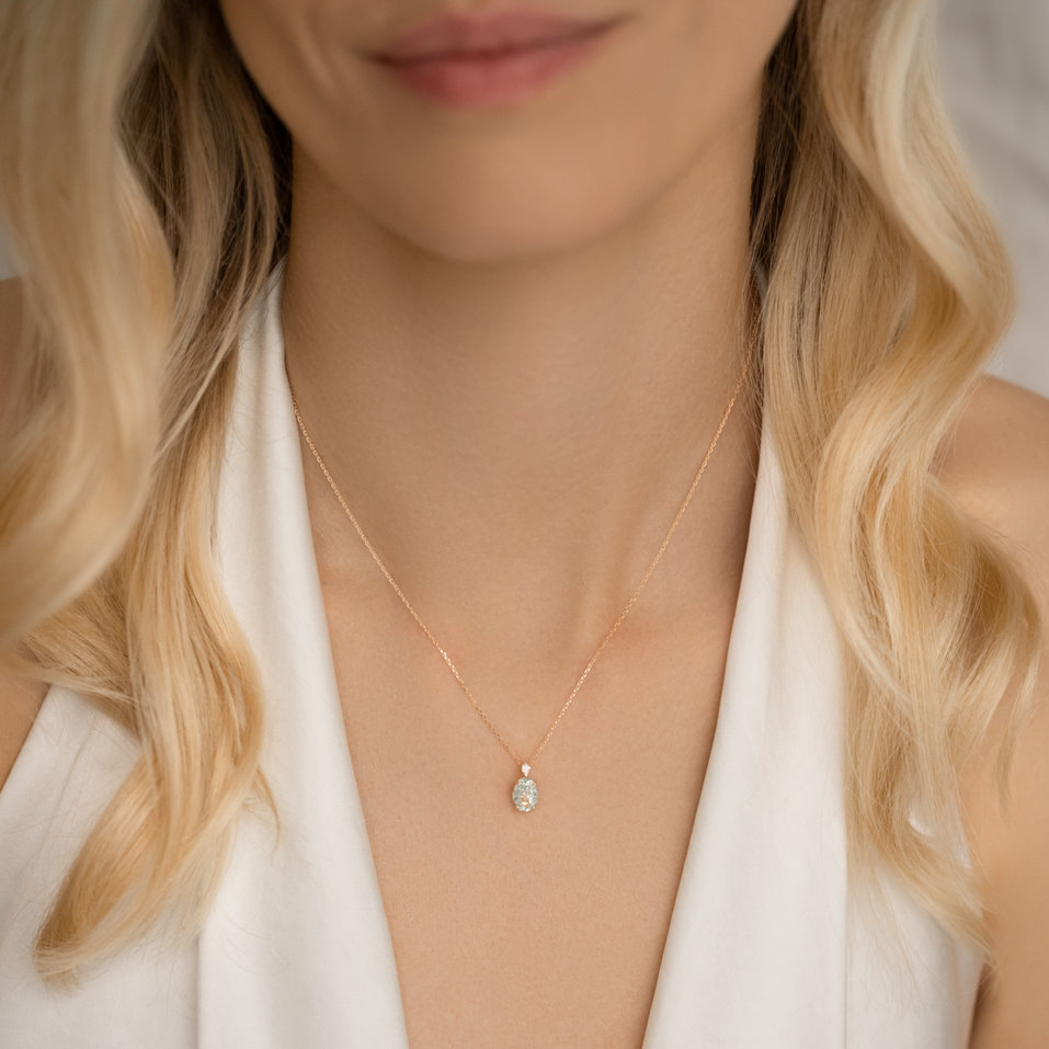 Diamond necklace with Tourmaline Élise